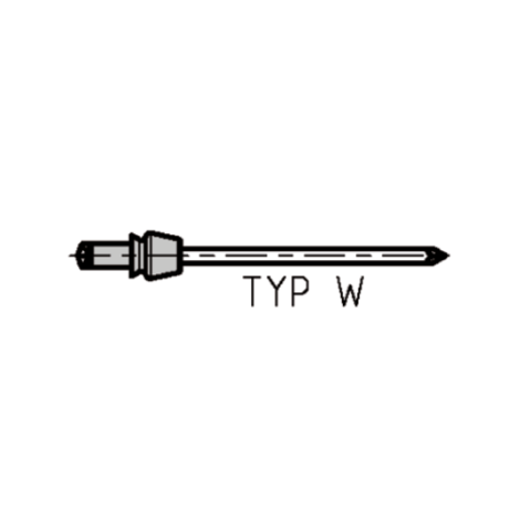 Nit zrywalny specjalny - tuleja profilowana Aluminium/stal W 3 x 5  - 1000 szt. Gesipa kod: 1453920 - 2